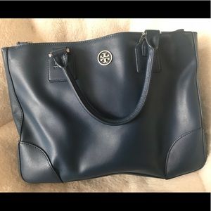 TORY BURCH NAVY BLUE ROBINSON PURSE